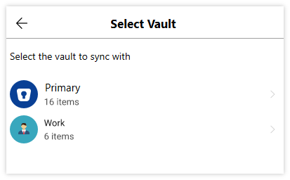 syncing a sub valut enpass